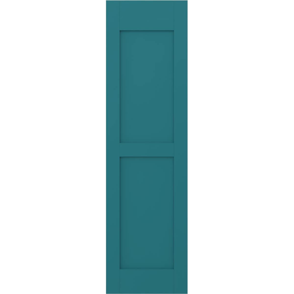 Ekena Millwork 18-in W x 40-in H Antigua Paintable/Stainable Flat panel Wood Exterior Shutters ( 2 -Pack )