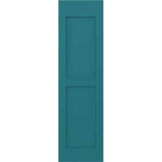 Ekena Millwork 18-in W x 40-in H Antigua Paintable/Stainable Flat panel Wood Exterior Shutters ( 2 -Pack )