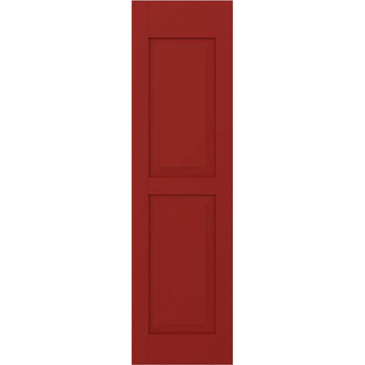 Ekena Millwork 15-in W x 79-in H Fire Red Raised panel Wood Exterior Shutters ( 2 -Pack )