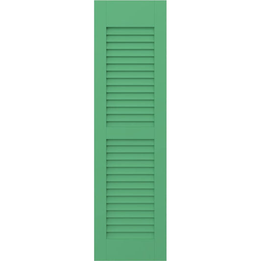 Ekena Millwork 18-in W x 78-in H Lily Pads Paintable/Stainable Louvered Wood Exterior Shutters ( 2 -Pack )