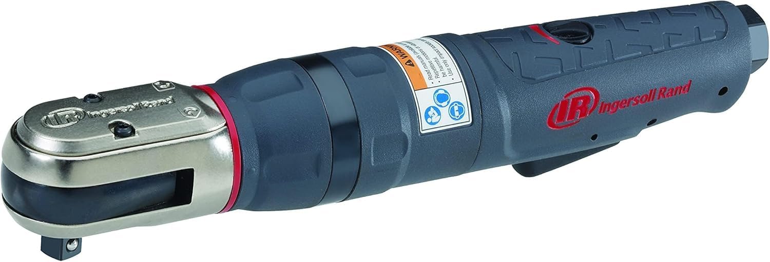 Ingersoll Rand 1207MAX-D3 3\/8\u201D Drive Air Ratchet Wrench, Power Tool w\/ Up to 65 ft lbs \/ 88 Nm Torque Output, Max Control, Variable Speed Regulator, Adjustable Exhaust, Feather Touch Trigger, Gray