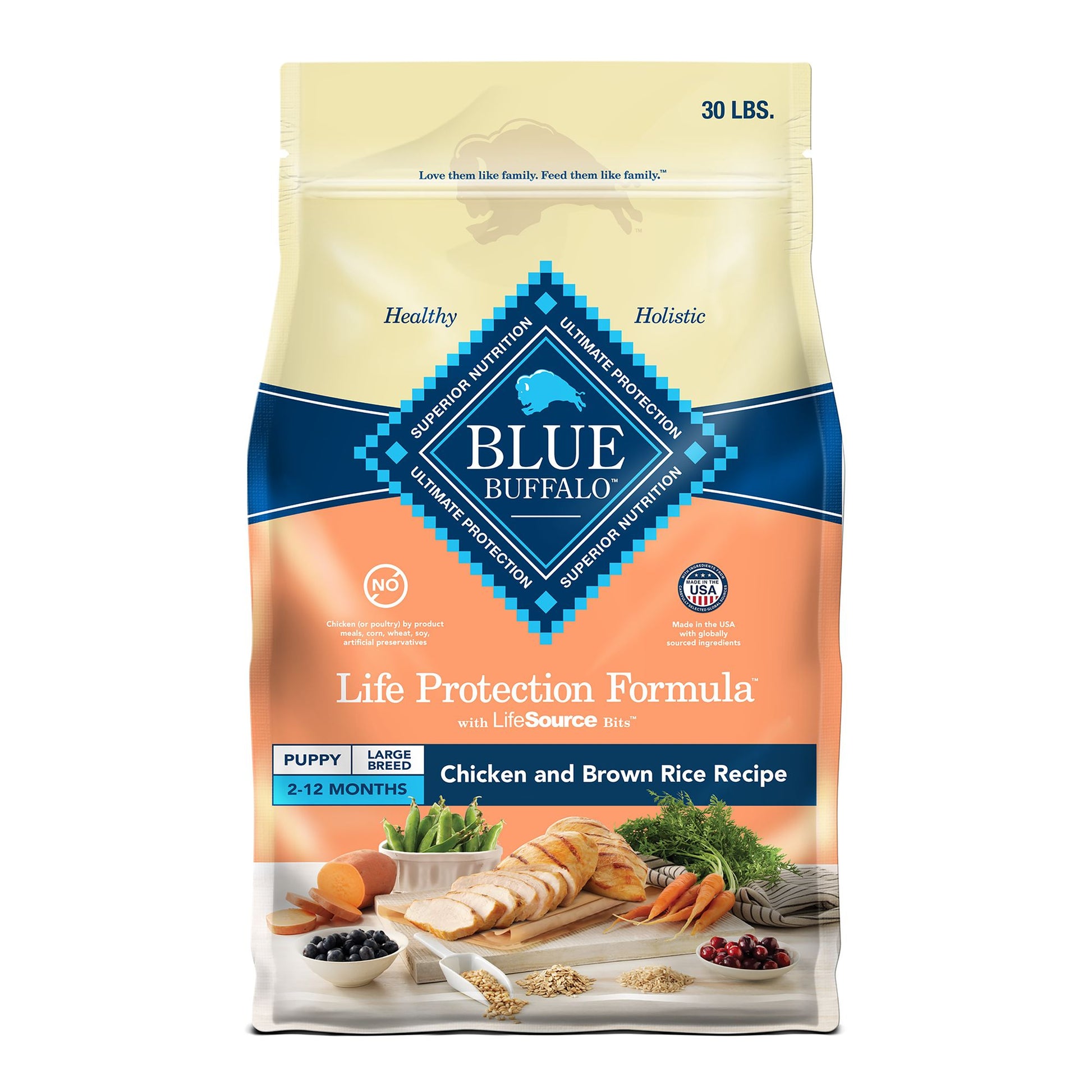 Blue Buffalo® Life Protection Formula&trade; Large Breed Puppy Dry Dog Food - Chicken & Brown Rice 15 Lb