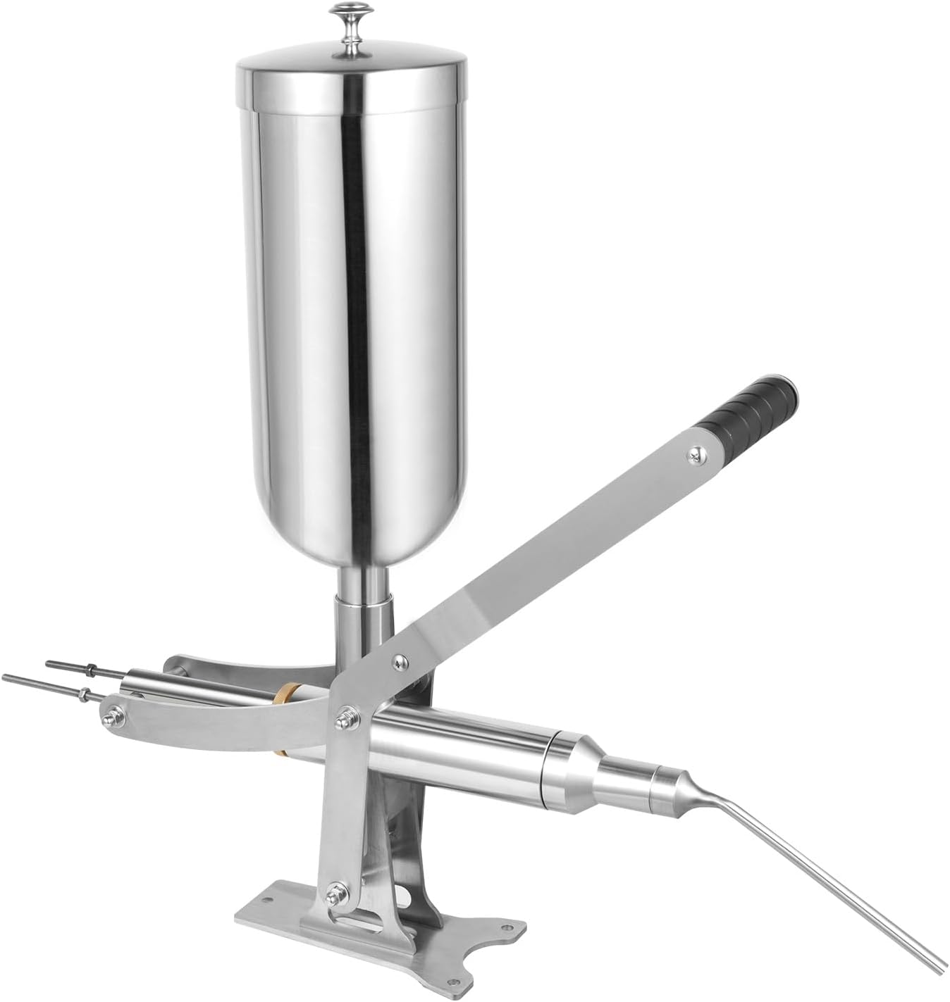 Manual Donut Filler Machine, 5L Cream Jam Filling Machine Stainless Steel Commercial Donut with 4 Anti-Drip Filling Nozzles for Restaurants Cafeterias Bakeries & Kitchen