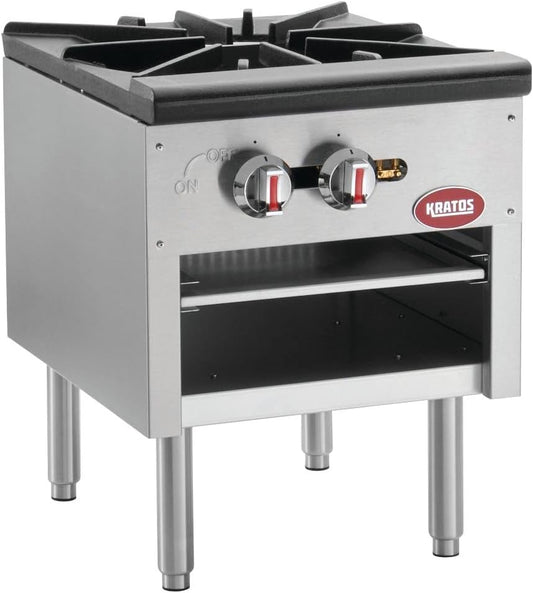 Kratos Commercial Stockpot Range, Natural Gas Single Burner Range, Stainless Steel, 80,000 BTU (29Y-073)