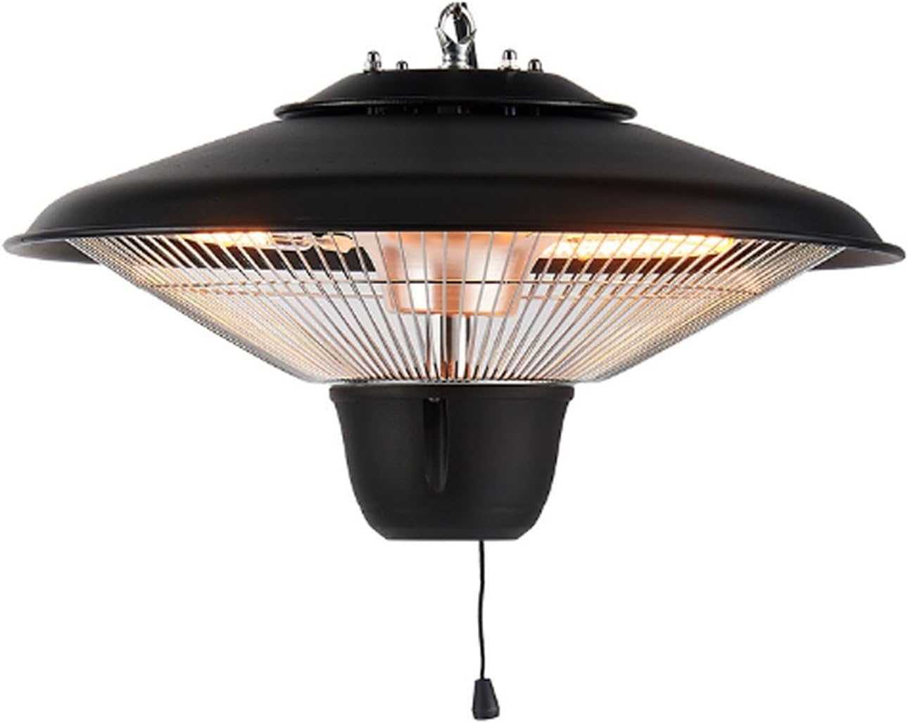 Infrared Electric Patio Heater 1500W, Adjustable Hanging Heater With Overheat Protection For Garage, Patio, And Indoor Spaces(1000R)