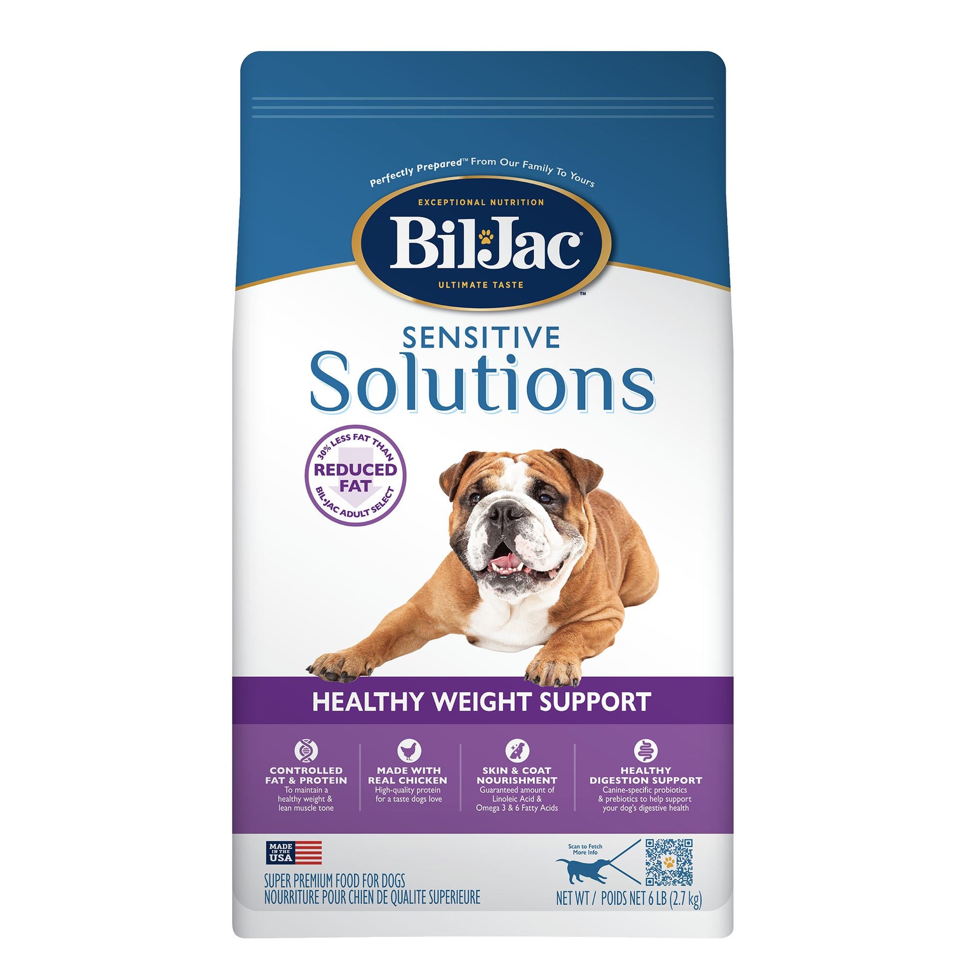 Bil-Jac® Sensitive Solutions Healthy Weight Support Adult Dry Dog Food - Chicken 30 Lb