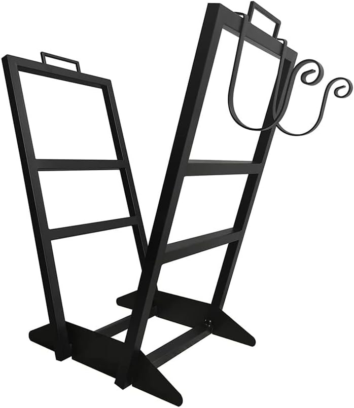 Outdoor Firewood Rack Log Store Steel Firewood Racks Heavy Duty Holder Fireplace Tools Rack Wood Storage Holder Firewood Organizer Stand