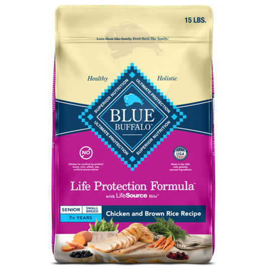 Blue Buffalo® Life Protection Formula&trade; Small Breed Senior 7+ Dry Dog Food - Chicken & Brown Ri 5 Lb
