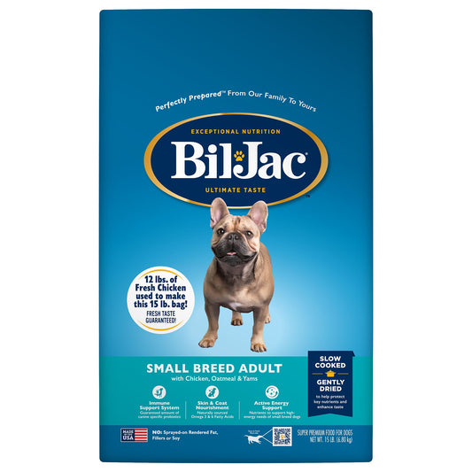 Bil-Jac® Small Breed Adult Dry Dog Food - Chicken, Oatmeal & Yams 30 Lb