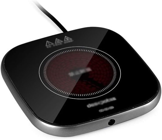 Finoti 220W Cup Heater Electric Heater Stove Hot Cooker Plate Boiled Water Hot Tea Makers Warmer Pad for Coffee Milk Tea 3 Gear Heater (Color : E)