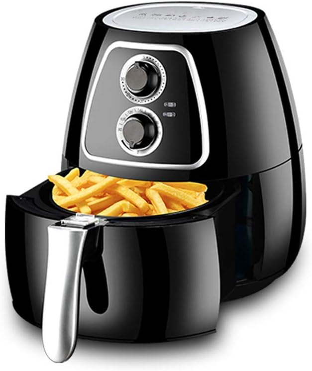 MIAO@LONG Air Fryer Multi-Function Fries Machine Overheat Protection Non-Stick Pan Easy to Clean Kitchen Cooking Equipment Black