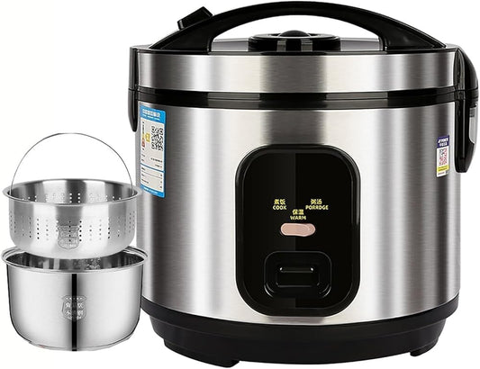 Rice Cooker, Low-Sugar, 2-5L Capacity, Household Kitchen Appliance with 304 Stainless Steel Liner, Ideal for 1-8 People, Perfect for Rice and Soup(4L)