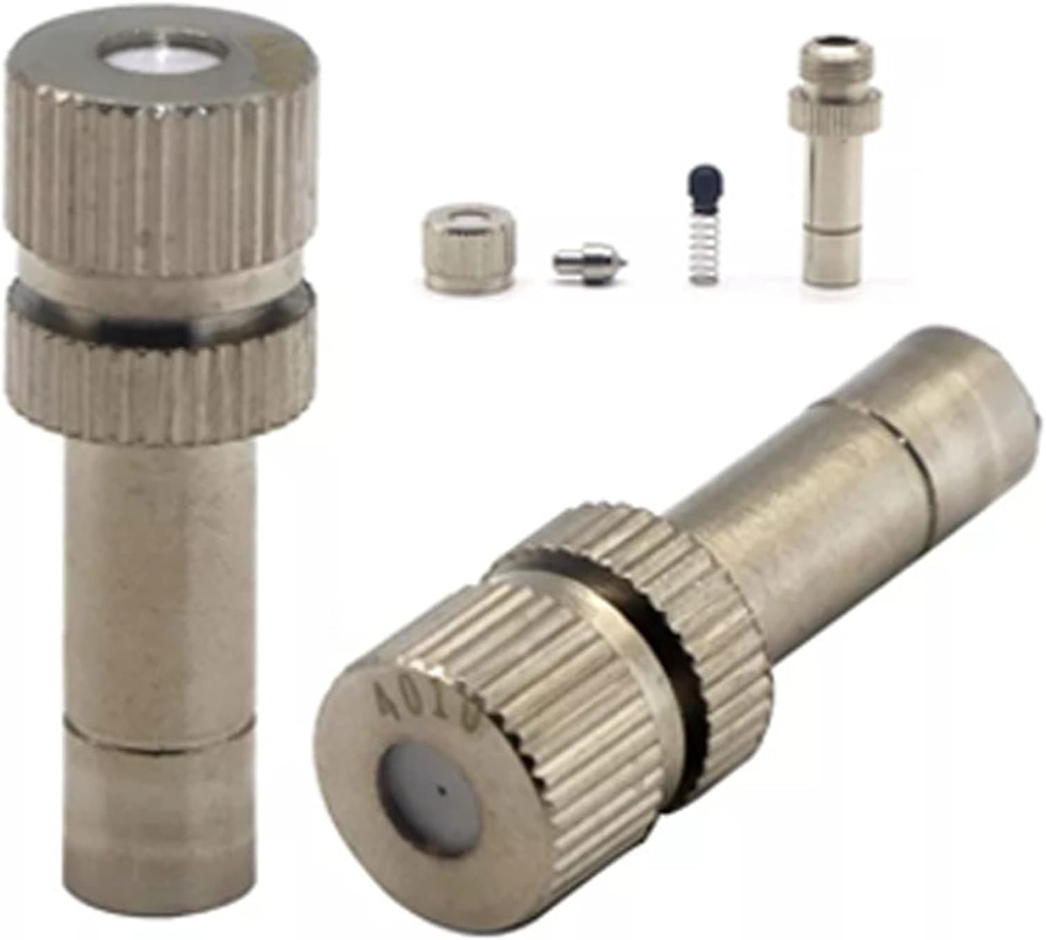 Pfeilzieher 120pcs Brass misting nozzles for Cooling System Mister nozzles Low Pressure Fog Nozzle Water Mister Sprinkle for Patio Garden Sprayer Irrigation Tool kit 6mm Connection Size 0 1mm