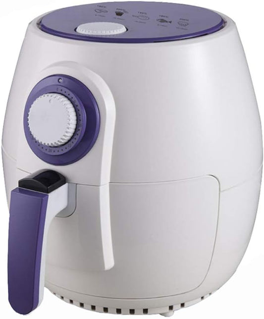 MLL Air Fryer Non Stick Detachable Fryer Easy to Clean with Temperature Control and 30 Minute Timer for Good Taste Crisp Healthy Foods White