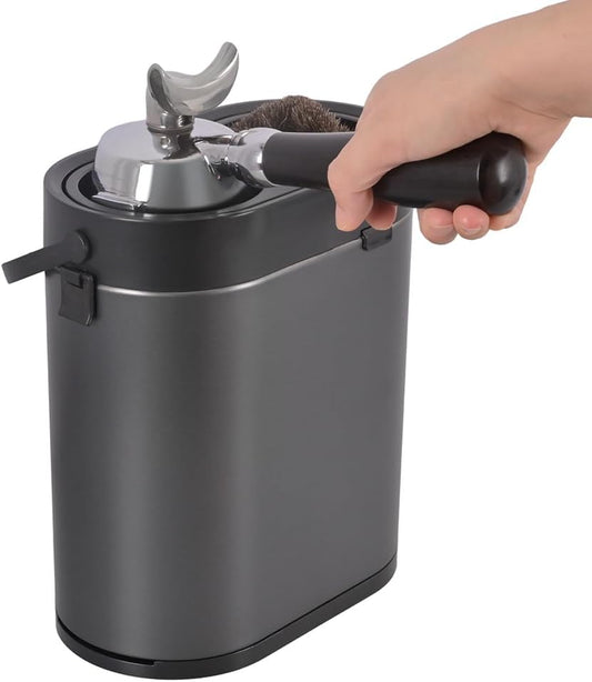 CAFEMASY Electric Espresso Coffee Knock Box Automatic Portafilter Cleaner Machine for Cleaning Espresso Coffee Puck Espresso Accessories Tools for Home or Commercial Coffee Bar