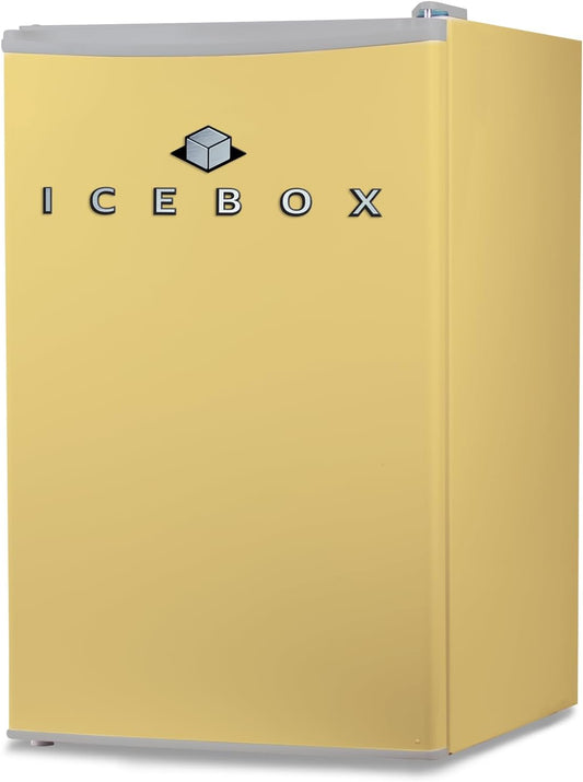 ICEBOX IBCR43SUN 4.3 Cu. Ft. Compact, Energy Star Certified Small Refrigerator, Sun Yellow