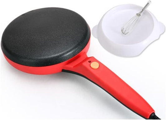 Electric Griddles， Non-stick Electric Crepe Pizza Maker Pancake Machine Non-stick Griddle Baking Pan Cake Machine Kitchen Cooking Tools Crepe (Color : Rojo)