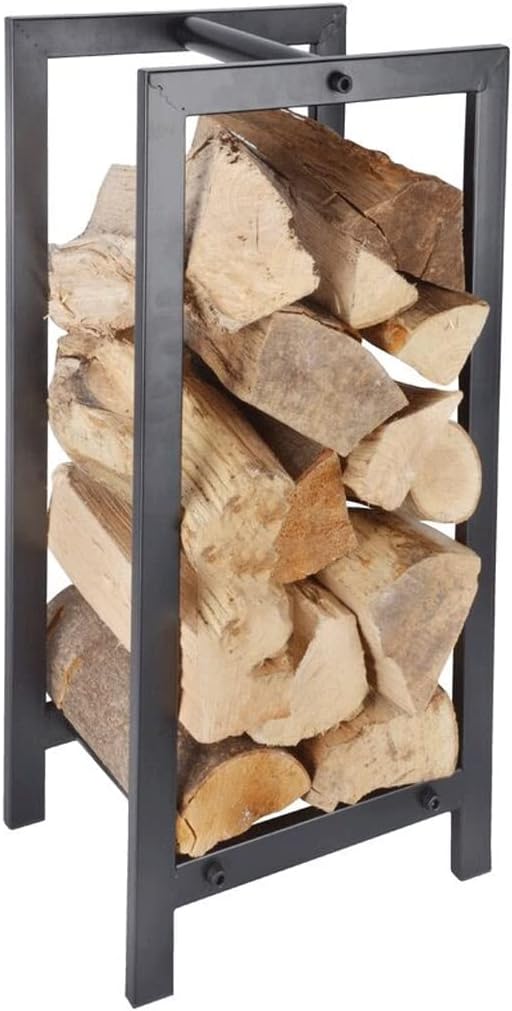 Outdoor Fireplace Firewood Rack Log Store Outdoor Firewood Rack Rectangle Log Storage Rack Bracket Wrought Iron Fireplace Wood Storage Holder Fireplace Tools(