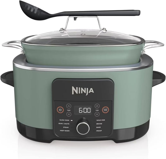 Ninja Possible Cooker PRO 8.5qt, Multi-Cooker with 8-in-1, Slow Cooker, Safe Pot to 500°F, MC1001GN, Sage Green