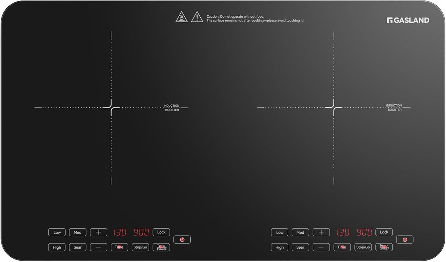 GASLAND SwiftChef Double Burner Induction Cooktop, 1800W Induction Countertop with 8 Power Levels, Dual Cooker with Sensor Touch Control, Child Safety Lock & Timer, ETL-certified for Tiny House