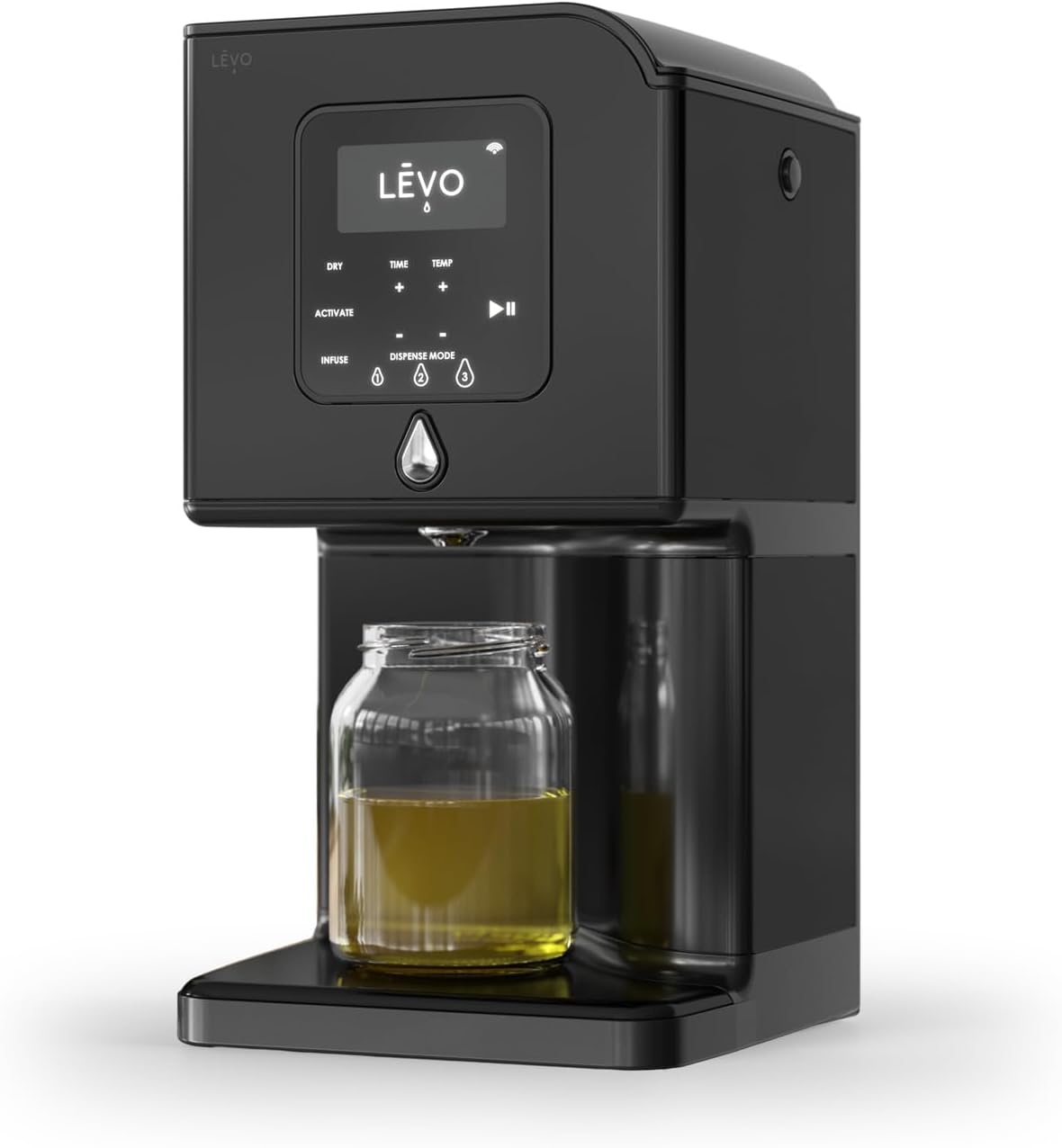 LEVO Lux (Black Steel) - Premium Herbal Oil Infusion Machine - Botanical Extractor - Herb Dryer, Decarboxylator, & Oil Infuser - Gourmet Edible Infusion Maker - For Infused Gummies, Brownies & More
