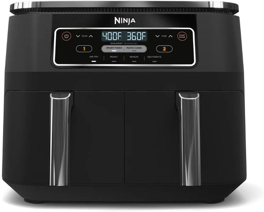 Ninja Foodi DualZone 8-Quart 2-Basket Air Fryer with DualZone Technology and 4 Cooking Modes\/Dove\/White (Black\/Gray)