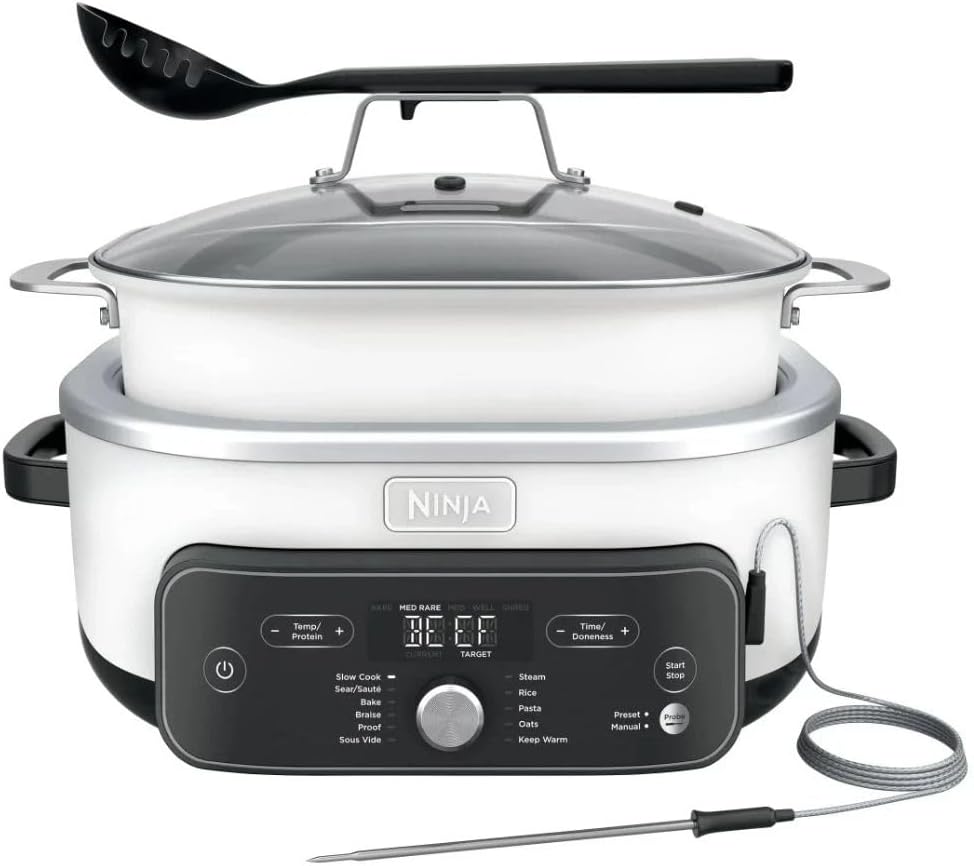 Ninja Foodi PossibleCooker PRO Plus, 11-in-1 Multi-Cooker with Smart Cook System, 8.5-Qt Nonstick Pot, 1400W Power, Built-in Thermometer, Oven-Safe Design