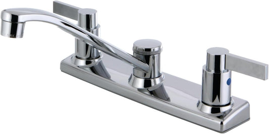 Kingston Brass FB2121NDL 7-11\/16-Inch in Spout Reach NuvoFusion 8-Inch Centerset Kitchen Faucet, Polished Chrome