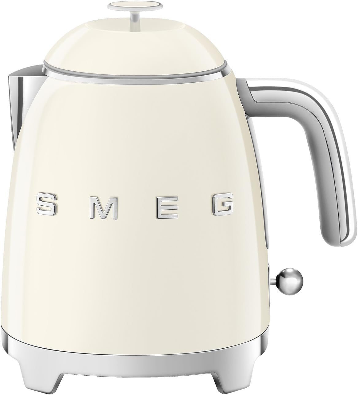 SMEG Mini 50's Retro Style 3 Cup Electric Kettle with Double Wall Anti Slip Base and Water Level Indicator (Cream)