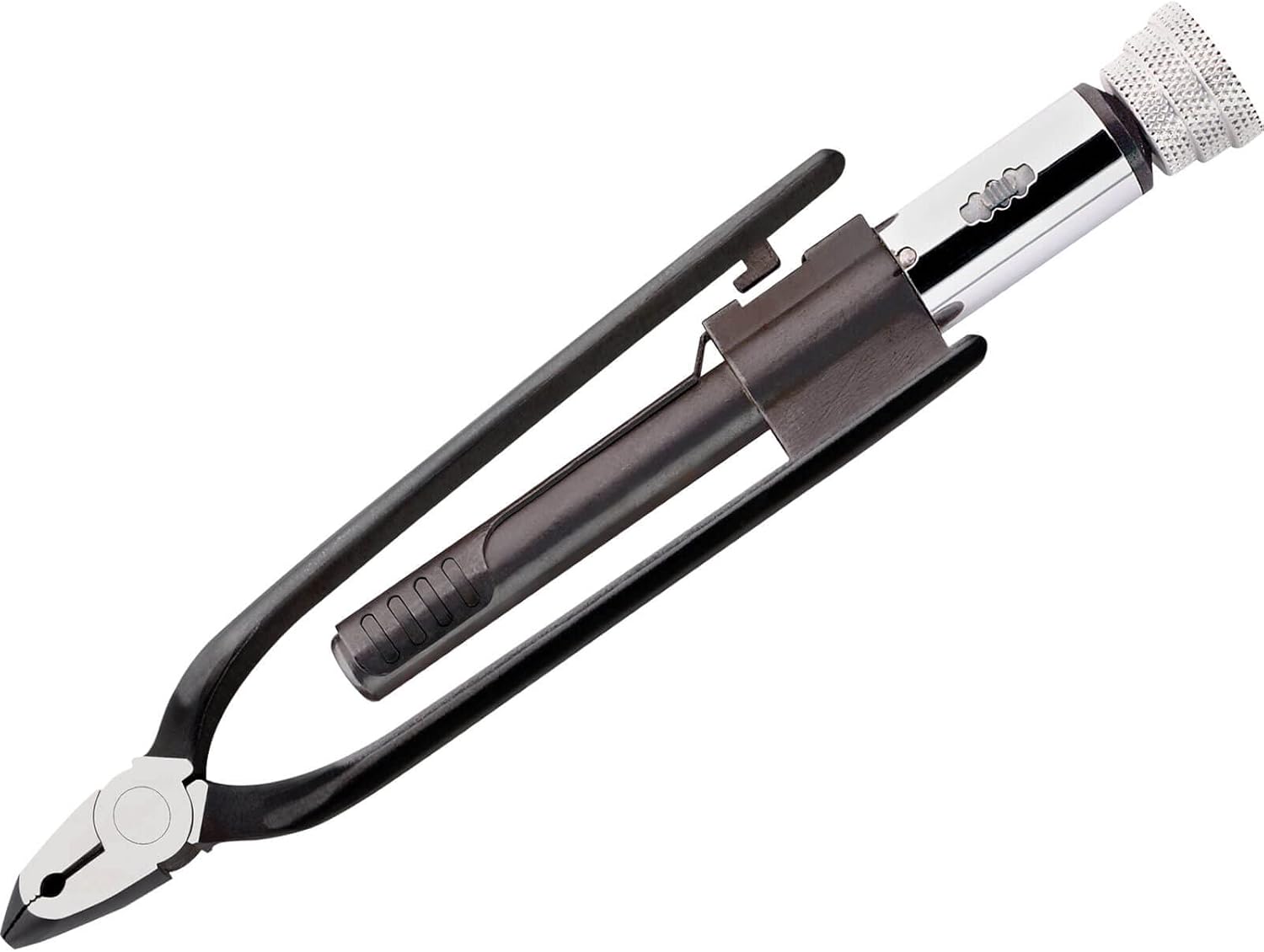 Stahlwille 65751220 Wire Twisting Plier, Made of Chrome Vanadium w\/Gunmetal Finish on Head and Handles, w\/Side Cutter & Serrated Jaws for Positive Grip, For Wire Locking of Metal Fasteners, L.230 mm