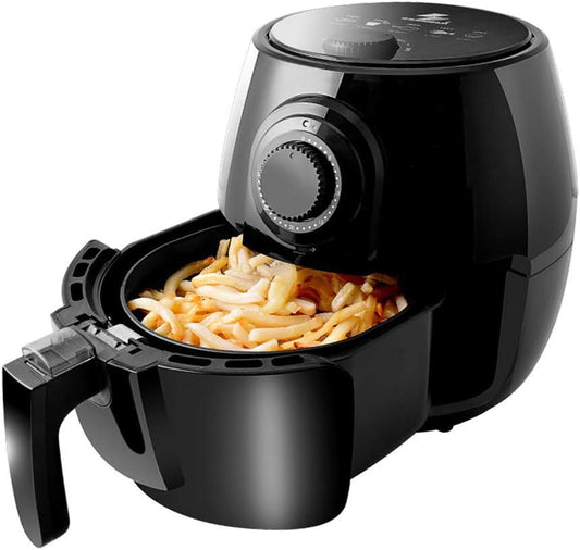 MLL Air Fryer with 80-200° Temperature Control and 30 Minute Timer for Healthy Fried Food 2.6L Capacity Fryer Easy to Clean