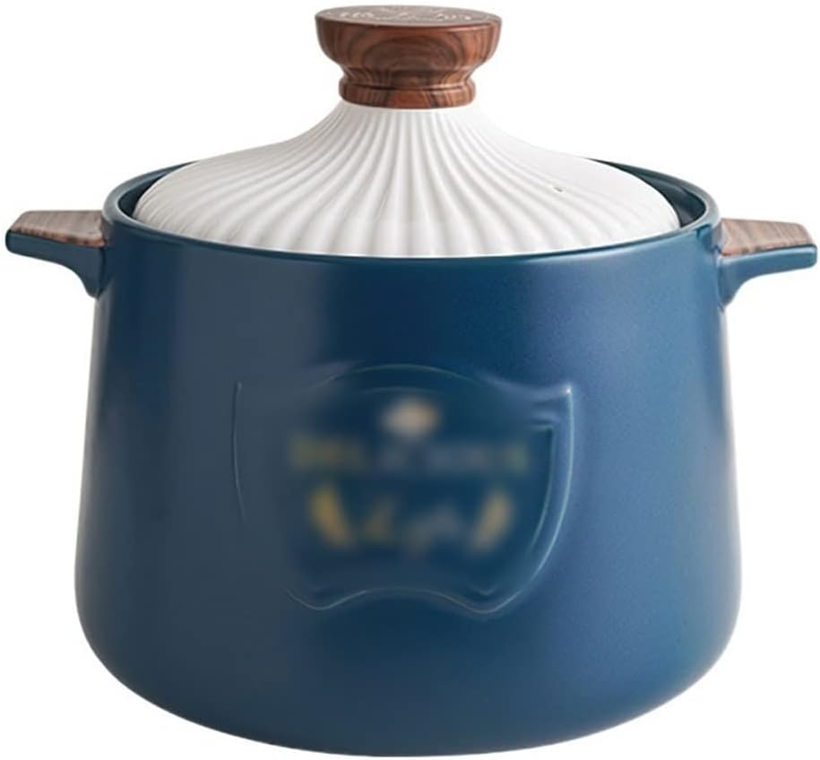 Glass Cooking Pot Ceramic Casserole Simple Blue Soup Pot Large Frying Pan Cooking Appliances Household Kitchen Appliances soperas