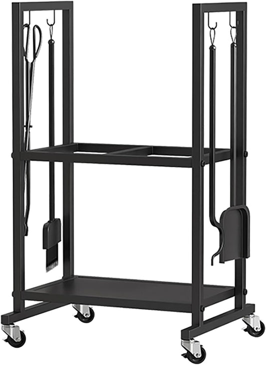 Round Firewood Rack, Heavy-Duty Indoor and Outdoor Firewood Storage Rack, Suitable for Fireplaces and Patios.