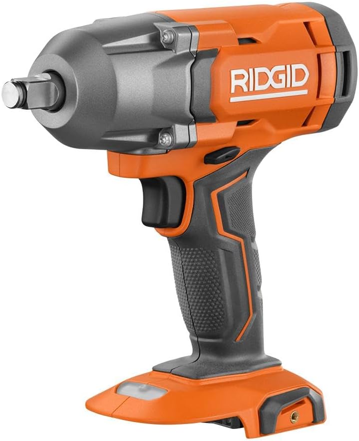 RIDGID 18V Cordless 1/2 in. Impact Wrench (Tool Only) (Renewed), Orange