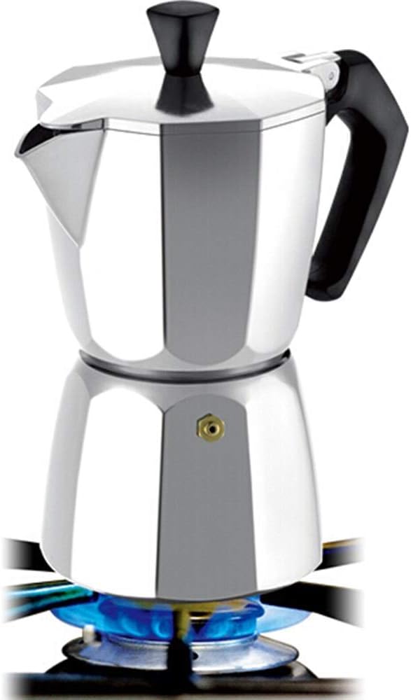Mocha Pot Moka Pot Hand-Made Coffee Making Manual Coffee Machine Coffee Appliance Stovetop Coffee Makers (Color : Silver, Size : 9 Cup) (Silver 9 Cup)