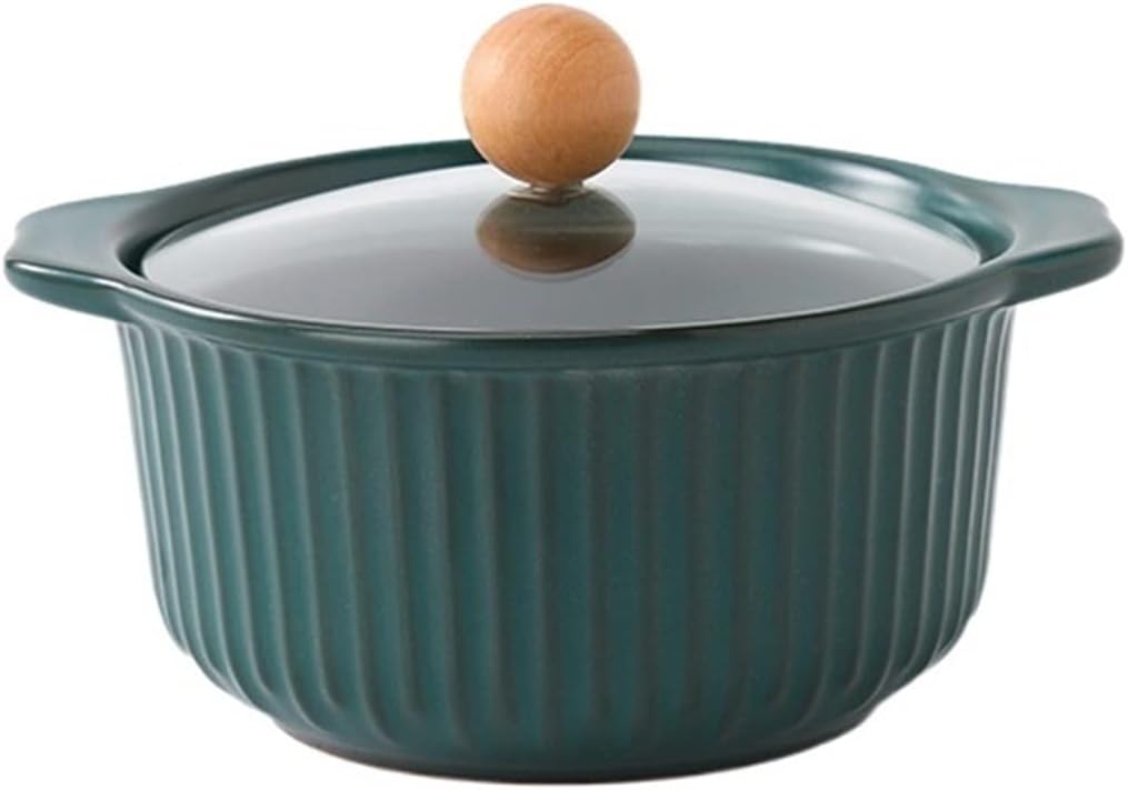 glass cooking pot Small Ceramic Casserole Vertical Pattern Soup Pot Cooking Appliances Kitchen Appliances Frying Pan Kitchen Appliances pot