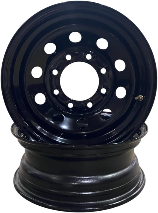 Taskmaster 2-Pack 16x6 8x6.5 Steel Black Modular Trailer Wheel Rim 5.12 Center Bore