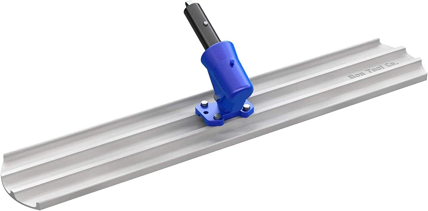 Bon Tool 82-423 Bull float - Magnesium 42-inch X 8-inch Round End - With Wormgear Bracket