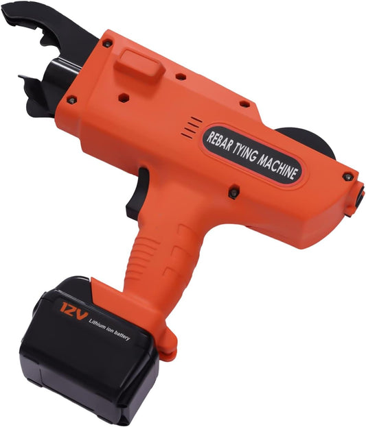 Automatic Rebar Tying Machine, 30-60mm Rebar Tier Tool, Handheld Rebar Tie Tool, 12V Rebar Tying Maching Binding Tool, Can Knot 1500 Times, 0.8s Per Time
