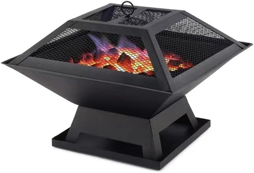 Square Small Fire Pit BBQ Party Portable Fire Pit