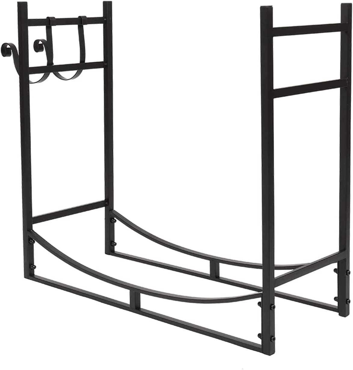 Log Store Firewood Rack Iron Fireplace Fire Wood Rack Outdoor Stand Rack Storage Shelf 33 Inch Log Store Wood Store(