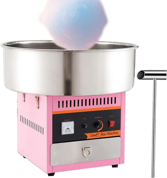 Commercial Candy Floss Machine, 1000W Cotton Candy Maker with Stainless Steel Bowl & Sugar Scoop - Perfect for Kids' Parties, Birthdays, Home Use & Carnivals