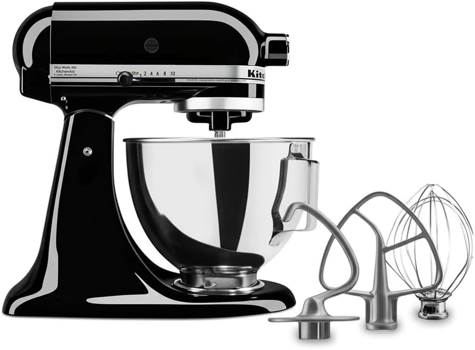 Kitchen Aid Tilt-Head Stand Mixer 4.5 Quart KSM85PBOB, Onyx Black