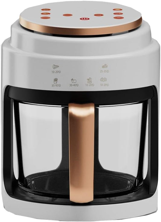 4L Digital Air Fryer Oven with Timer & Temp Control, Detachable Basket for Frying, Roasting, Baking & Grilling - Versatile Kitchen Appliance in White Color