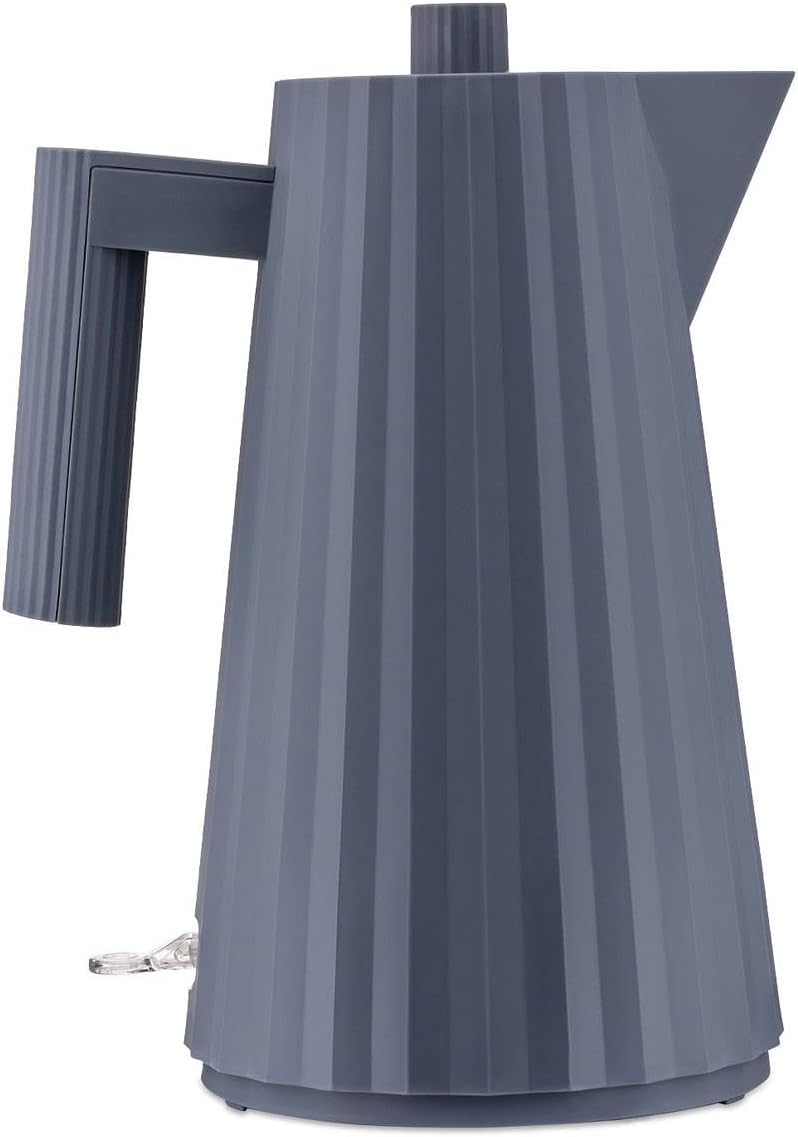 Alessi Plissé MDL06 G - Electric Kettle Design, Thermoplastic Resin, European Plug 2400 W, 170 cl, Grey