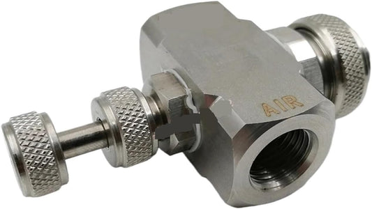 MQKXZOWL Pressure Air Atomizing Fog Jet Nozzle, Adjustable Fine Mist Sprayer, Two-Fluid Gas-Water Mixing Spray Head, 1\/4"(6 Holes tip)