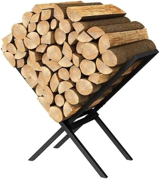 Firewood rack Firewood Rack Indoor For Fireplace Wood Storage,X-Shaped Log Holder OutdoorHeavy Duty Stacker Stand Carrier Firewood storage rack