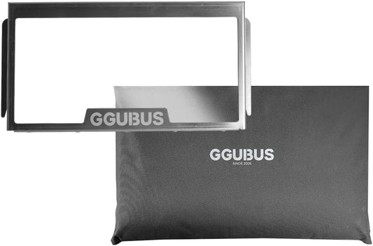 GGUBUS Stainless Steel Dual Stove XL \u2013 Foldable Camping Fire Pit with Tempered Glass Panel Option, 2-in-1 BBQ Grill & Bonfire, Tool-Free Assembly, Carrying Case (Tempered Glass Panel Only)