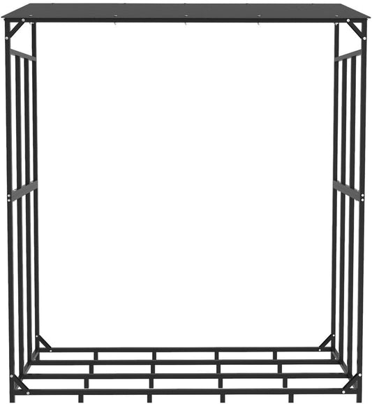 70x62in Outdoor Firewood Rack Log Holder Storage Shed with Waterproof Roof