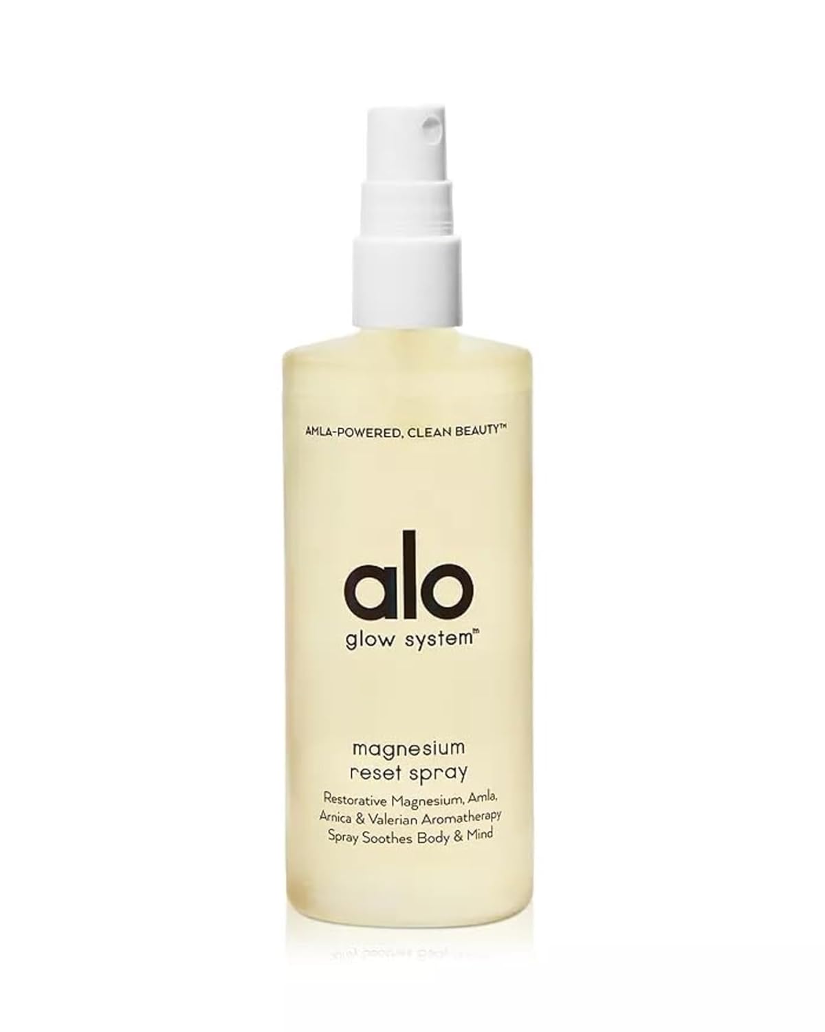 Alo Reset Magnesium Body Spray For Sleep & Natural Stress Relief \u2013 Calming Blend with Magnesium, Valerian Root, Arnica & Essential Oils \u2013 Made in USA - 3.2 oz
